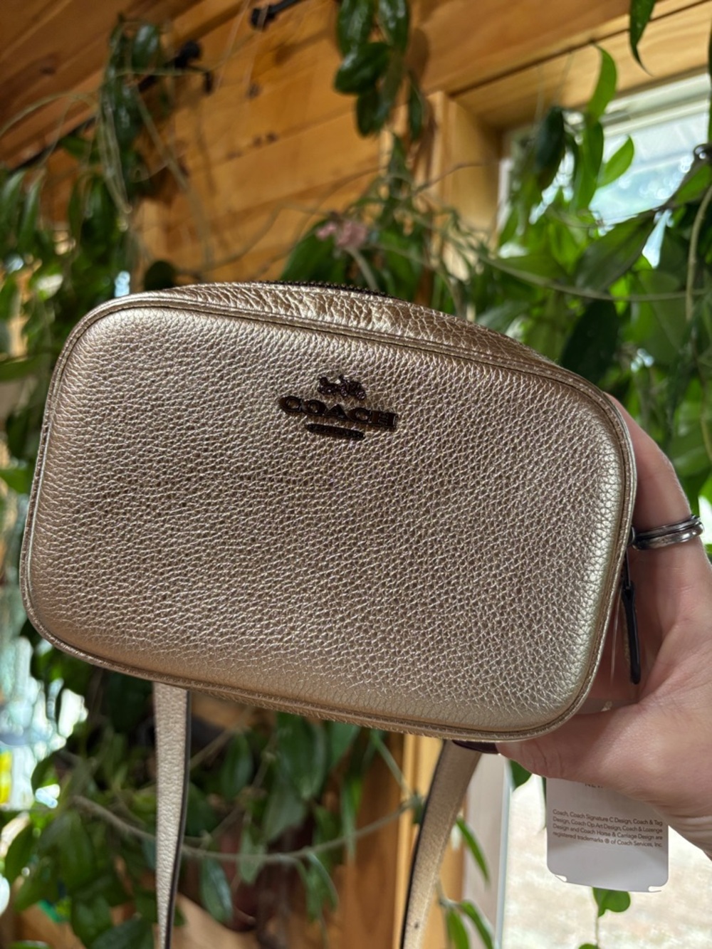💋NWT Coach Metallic Gold Fanny Pack
